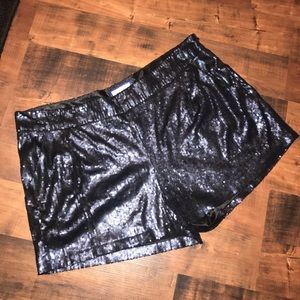 Navy Blue Sequence Shorts